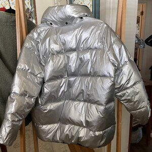 Reversable Puffer Jacket Black/Silver - Large